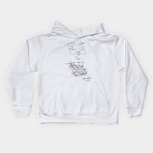 Driving Arrangements for Sewing Machine Vintage Patent Hand Drawing Kids Hoodie